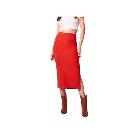 BAND OF THE FREE GYPSIES Women S M Midi Skirt & Cropped Top Alize Rust Knit NEW - Picture 8 of 12